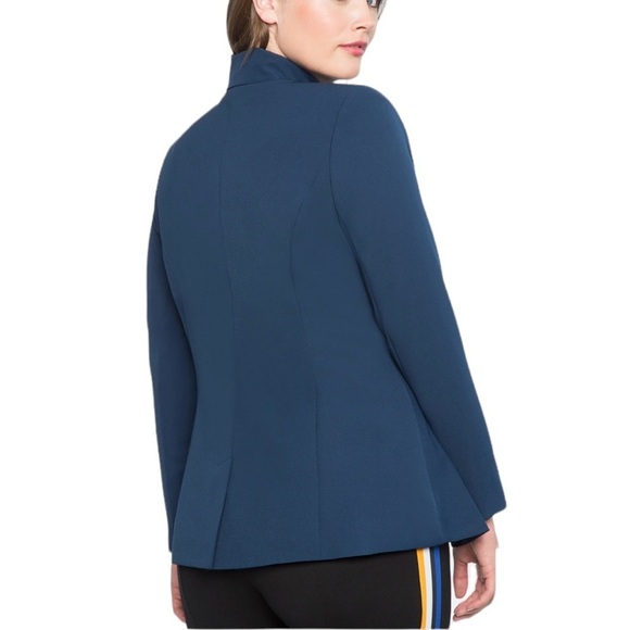 Eloquii Women’s Tie Neck Peplum Blazer Jacket Plus Size 18 Purple Fitted Suiting - Picture 11 of 11